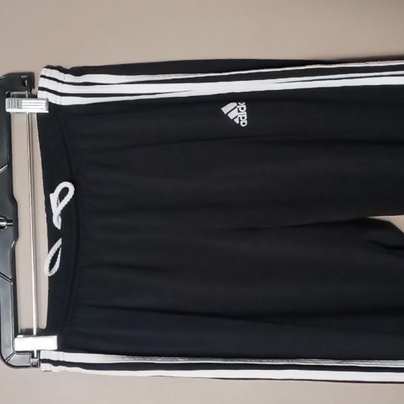 Adidas Black Athletic Pants w Back Leg Zippers Size L - Picture 3 of 5